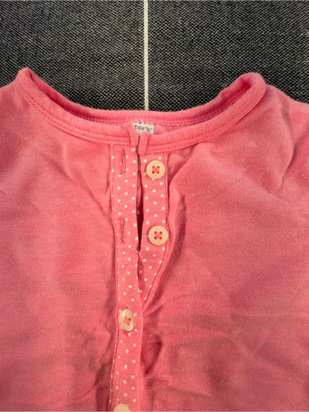 Kids—Carter's Coral Pink Button-Front Knit Cardigan